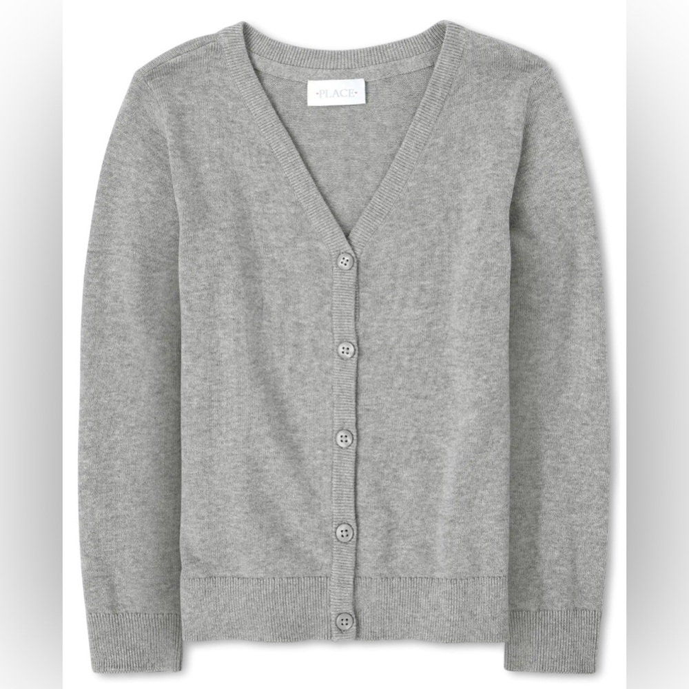Girls V-Neck Cardigan Sweater